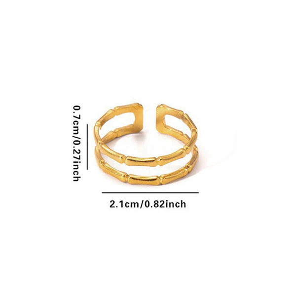 Nova – Bold Contemporary Gold Adjustable Ring