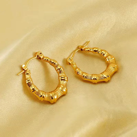 ZARAE – The Bamboo Bold Hoops