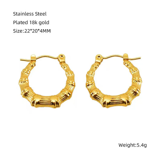 ZARAE – The Bamboo Bold Hoops