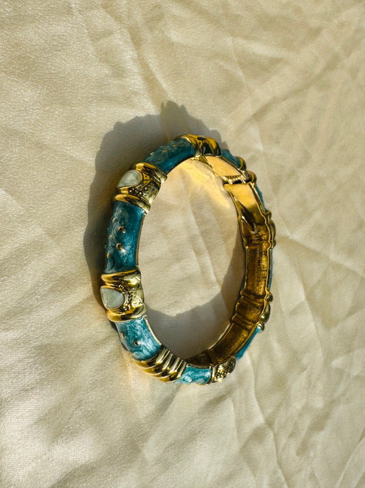 AZURA – The Ocean Enamel Gold Bangle