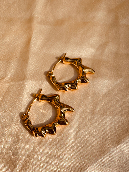 Kaia – Molten Wave Hoops