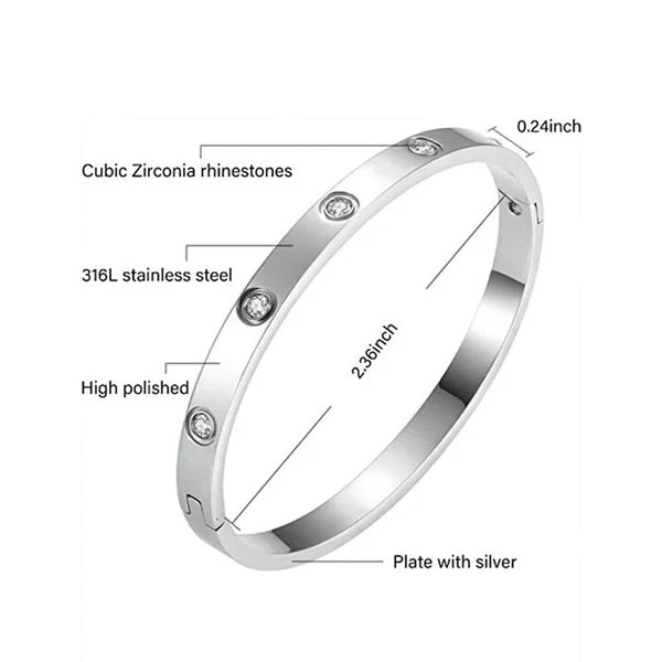 Arvella – Silver Luxe Love Bangle
