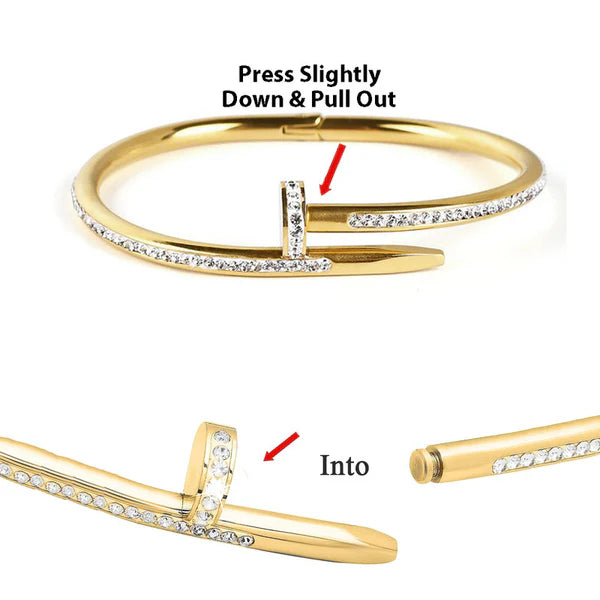Ferra – Crystal Nail Curve Bracelet