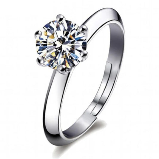 Solitaire Adjustable Finger Ring
