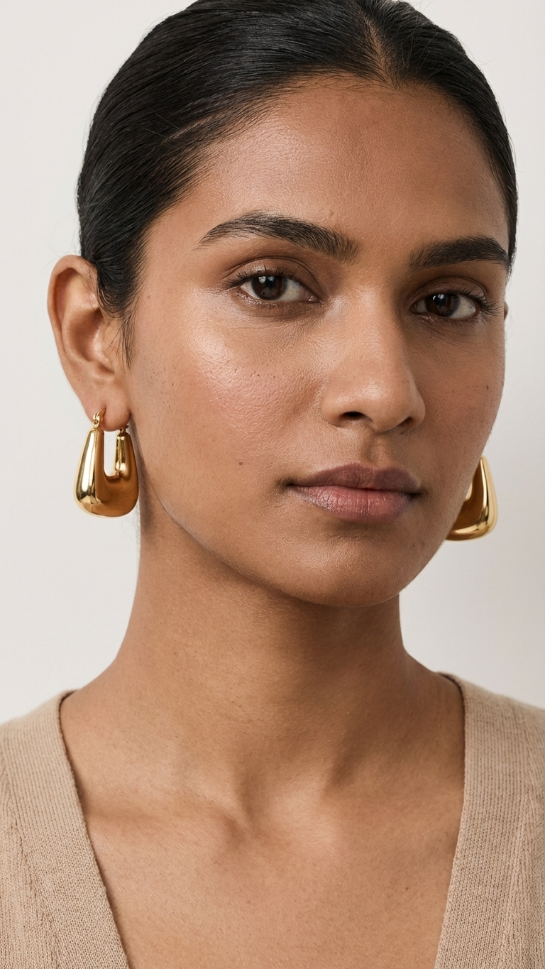 Lunaria – Bold Luxe Sculpted Hoop Earrings