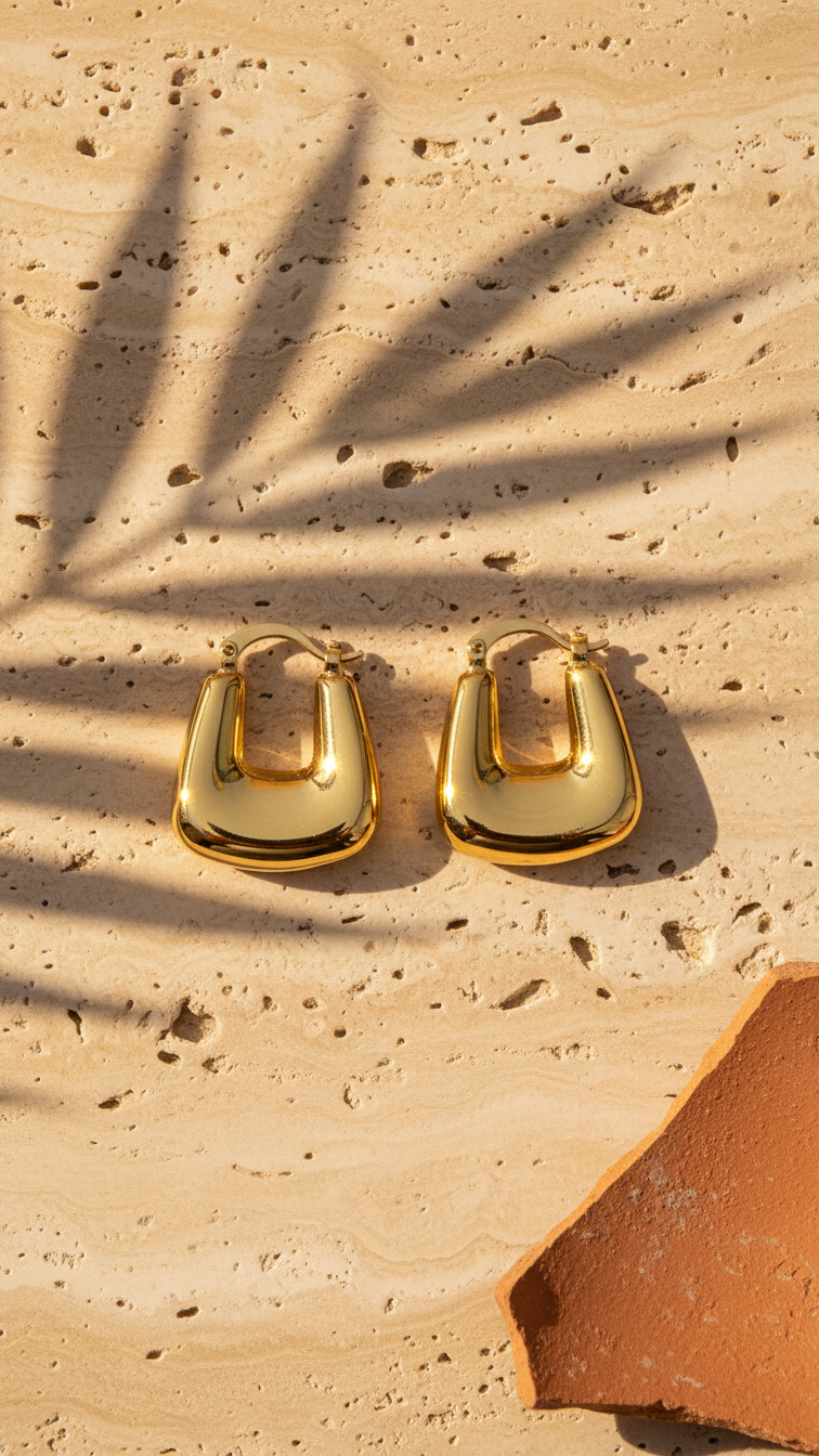 Lunaria – Bold Luxe Sculpted Hoop Earrings