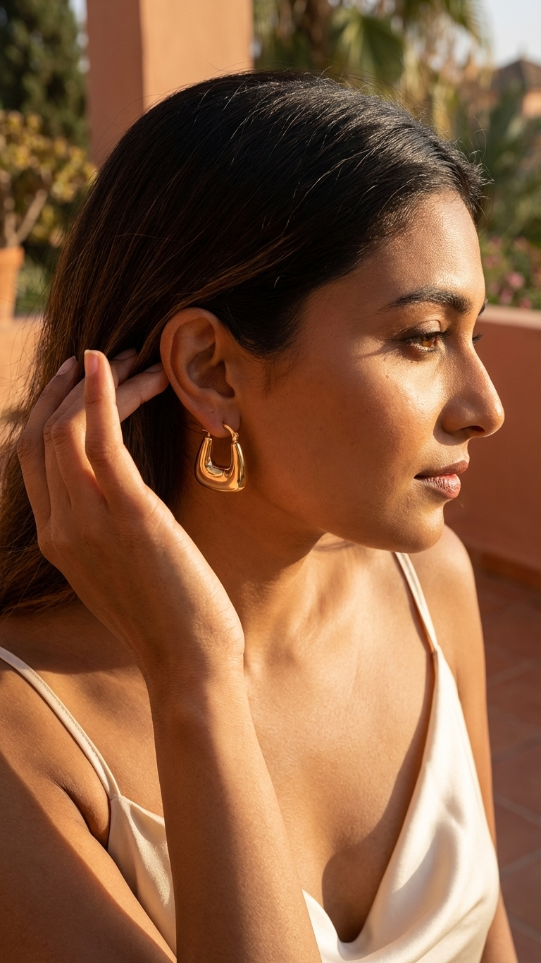 Lunaria – Bold Luxe Sculpted Hoop Earrings
