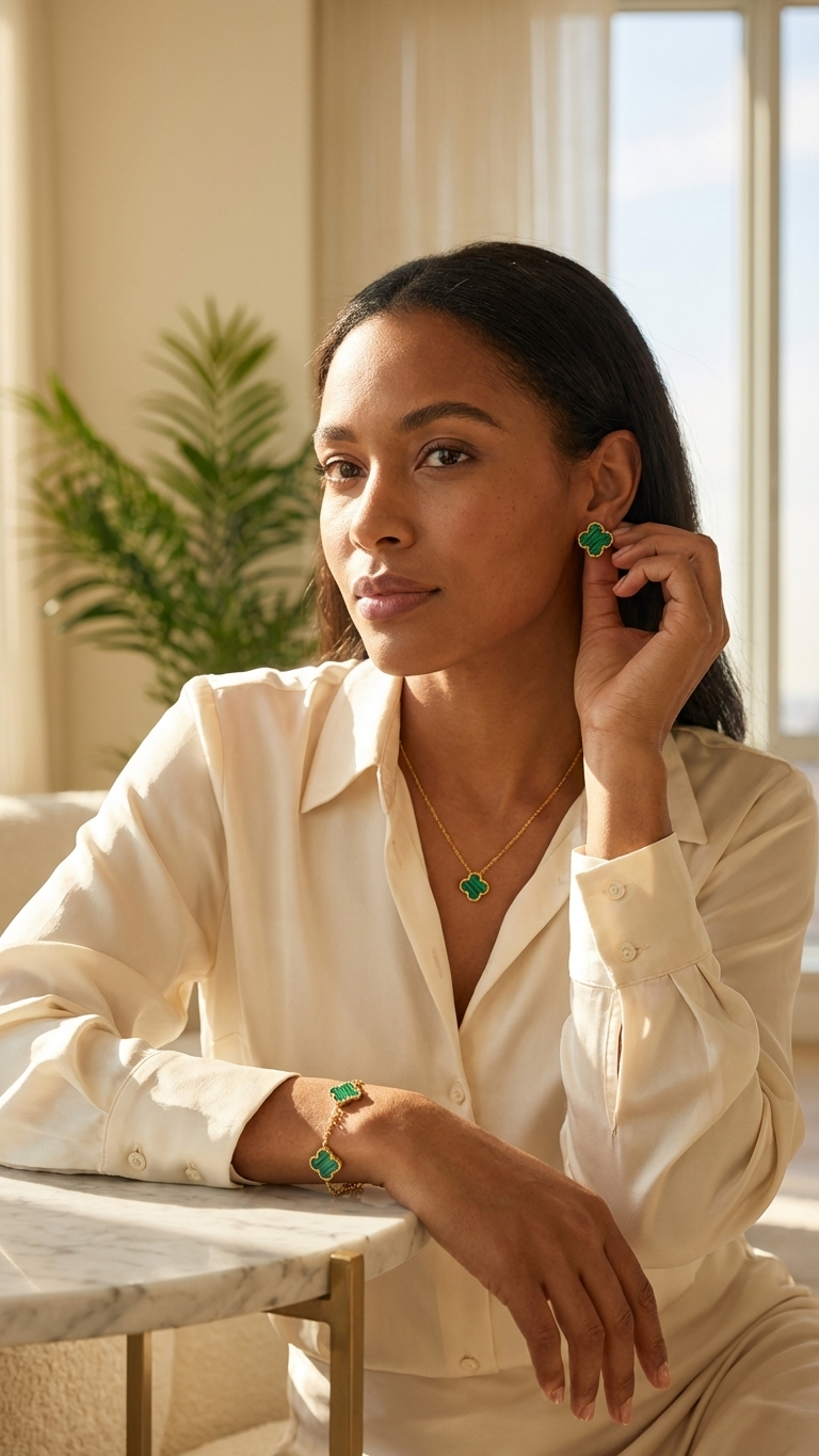 Emeralda – Green Clover Charm Set