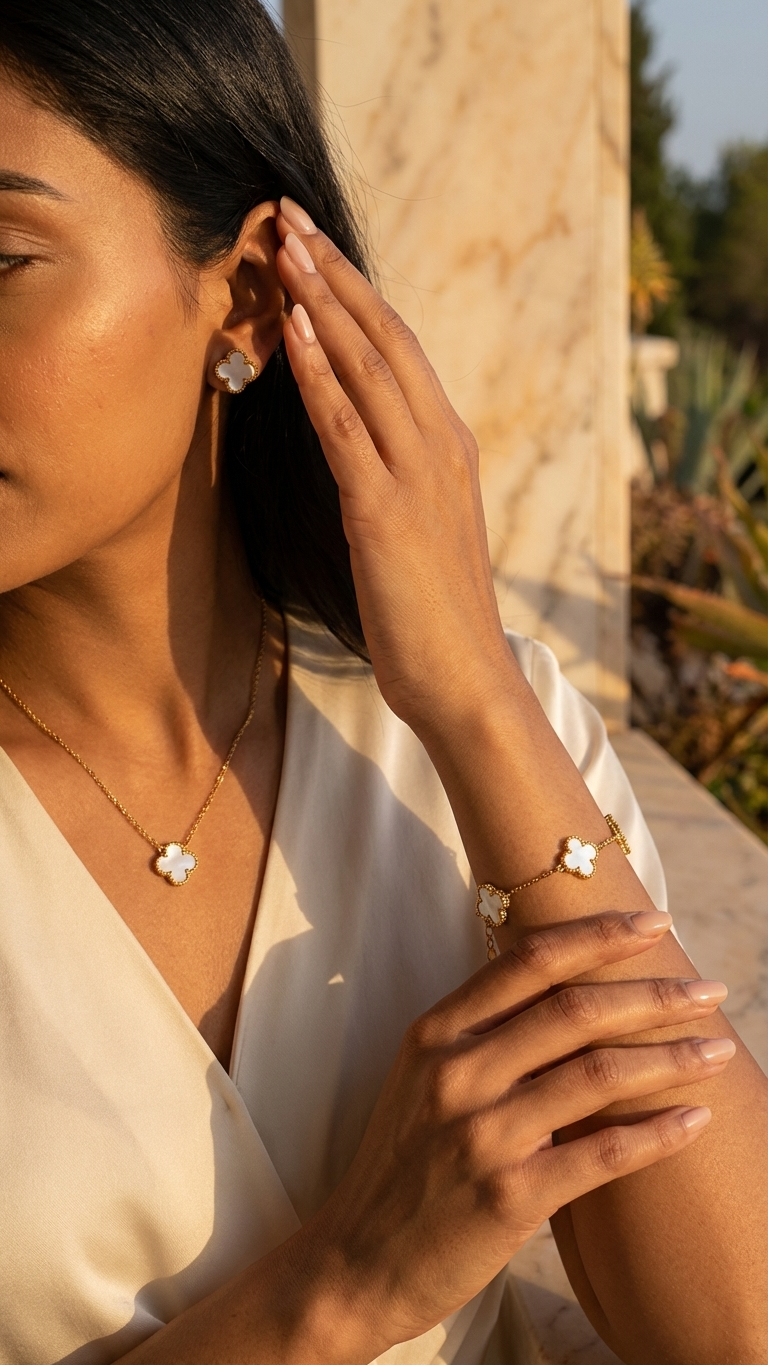 Aurelia – White Clover Charm Set