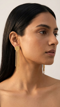 Sierra – Bold Tassel Gold Earrings