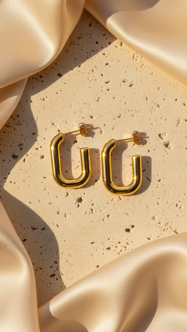 Luna – Geometrical Hoop Earrings