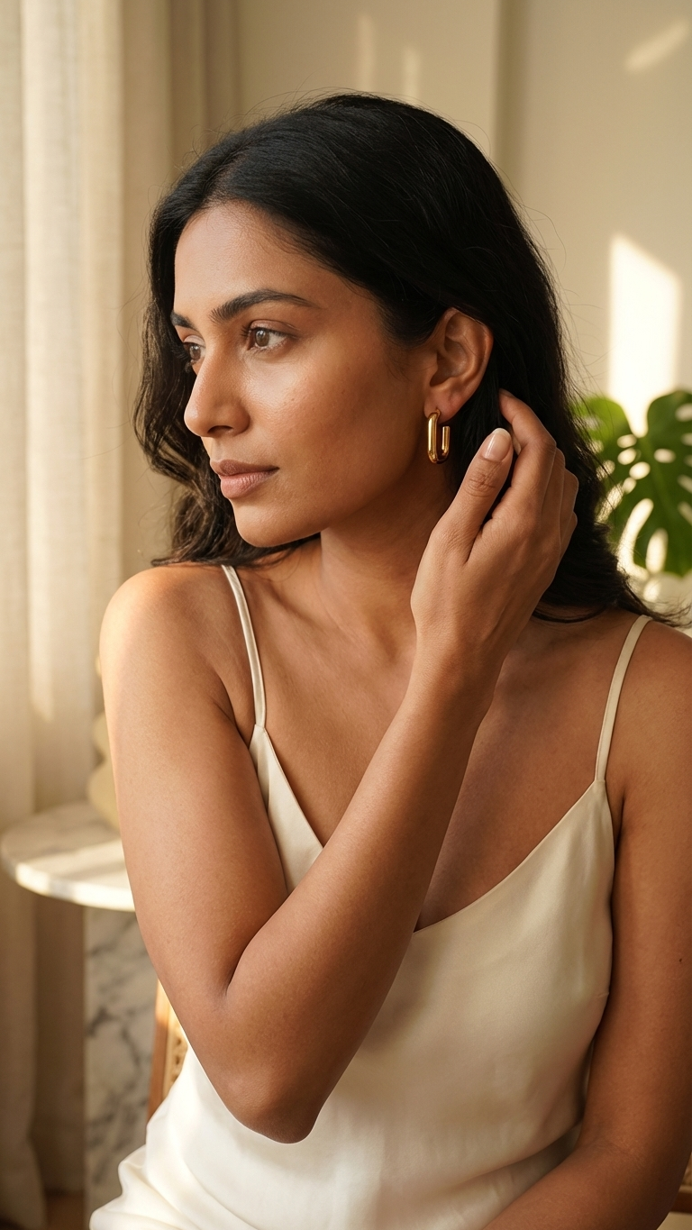 Luna – Geometrical Hoop Earrings