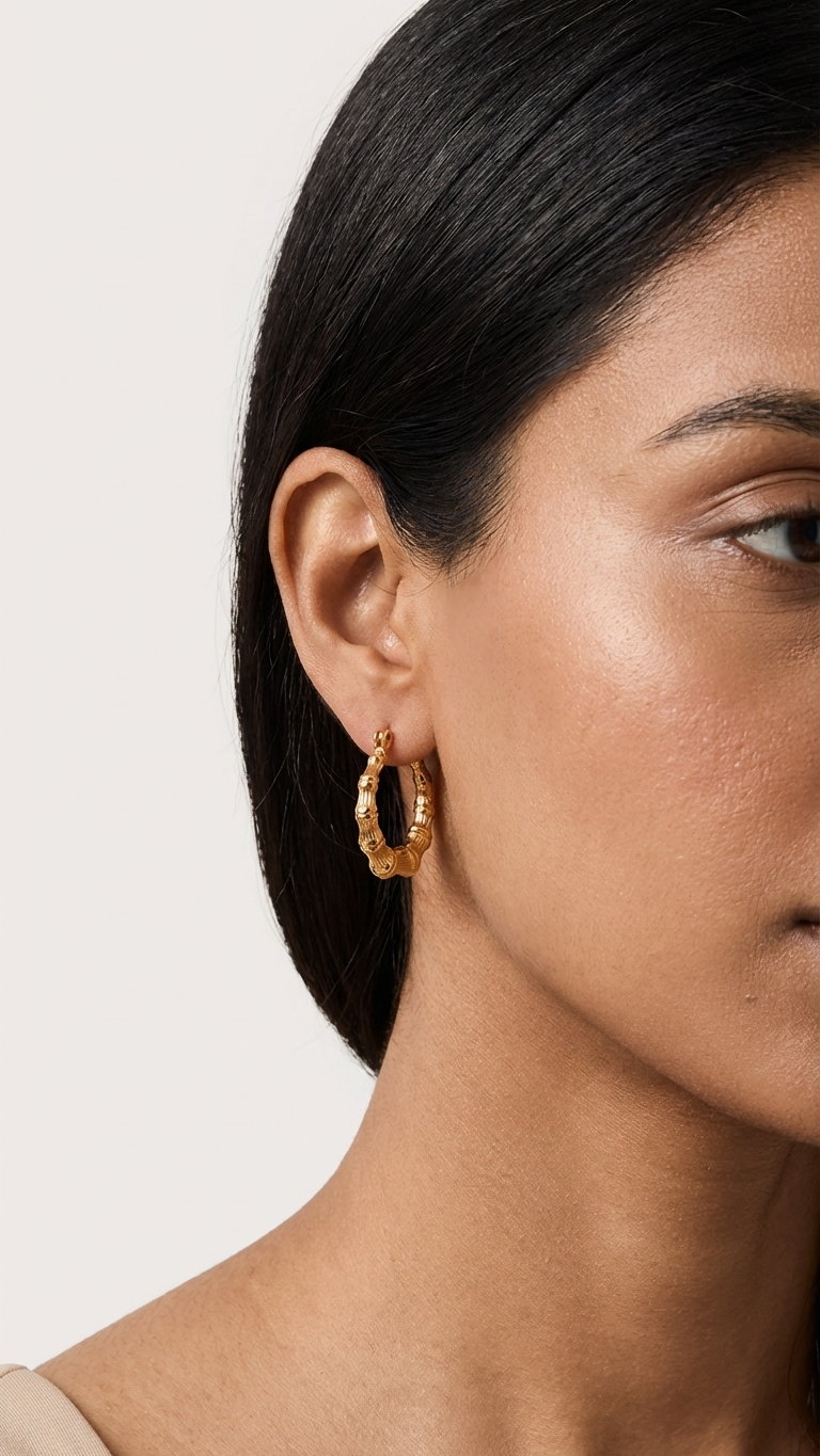 ZARAE – The Bamboo Bold Hoops