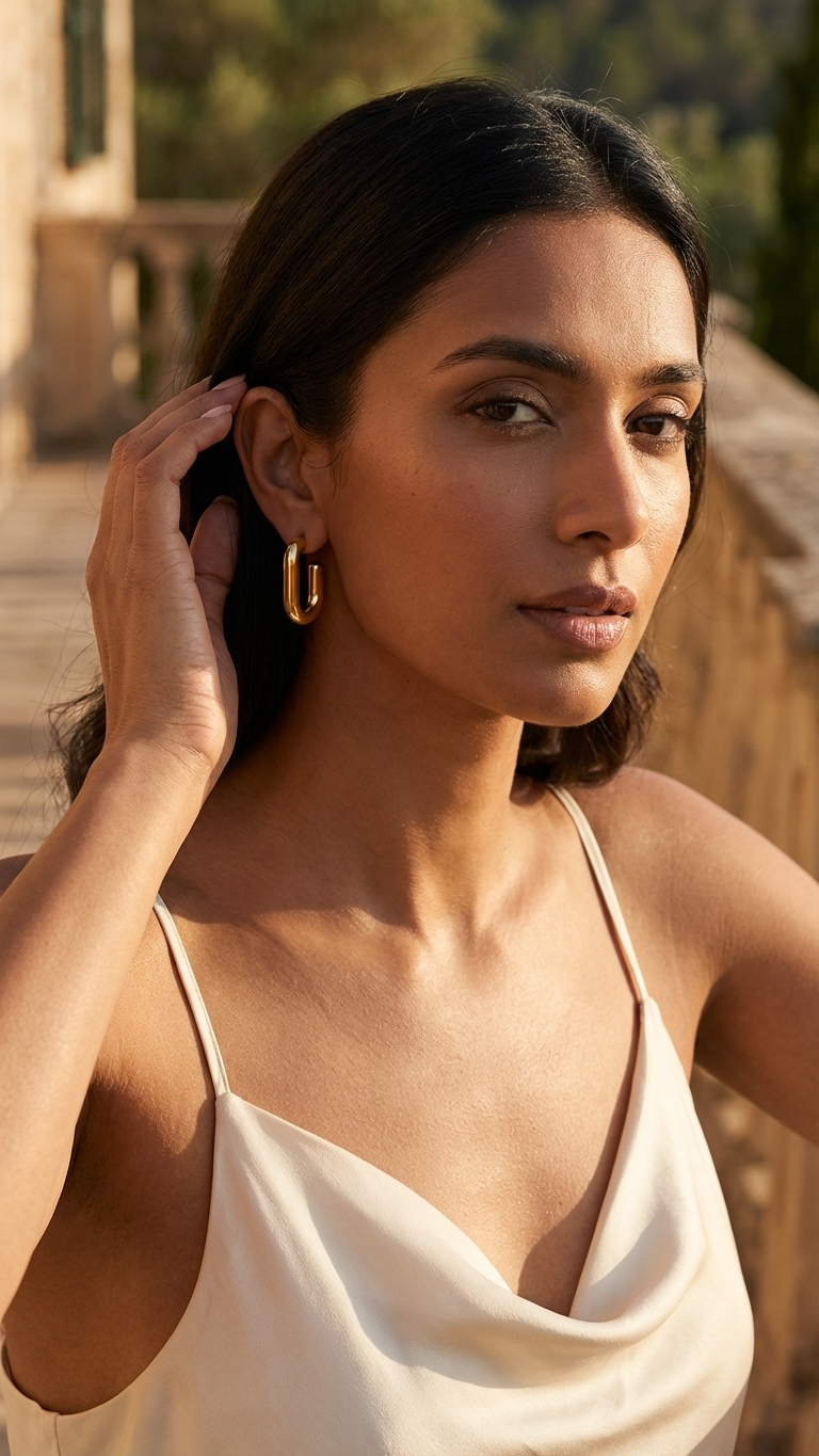 Luna – Geometrical Hoop Earrings