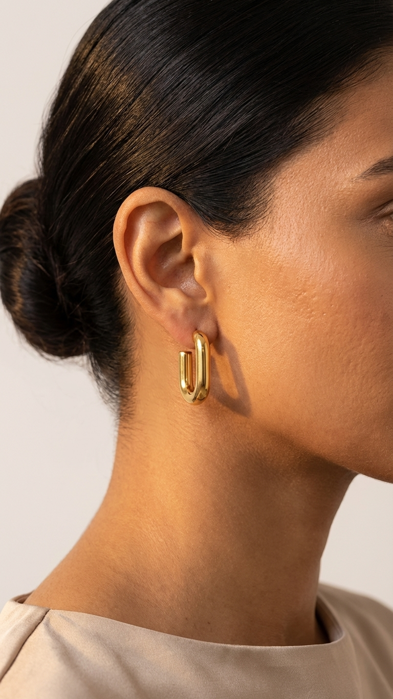 Luna – Geometrical Hoop Earrings