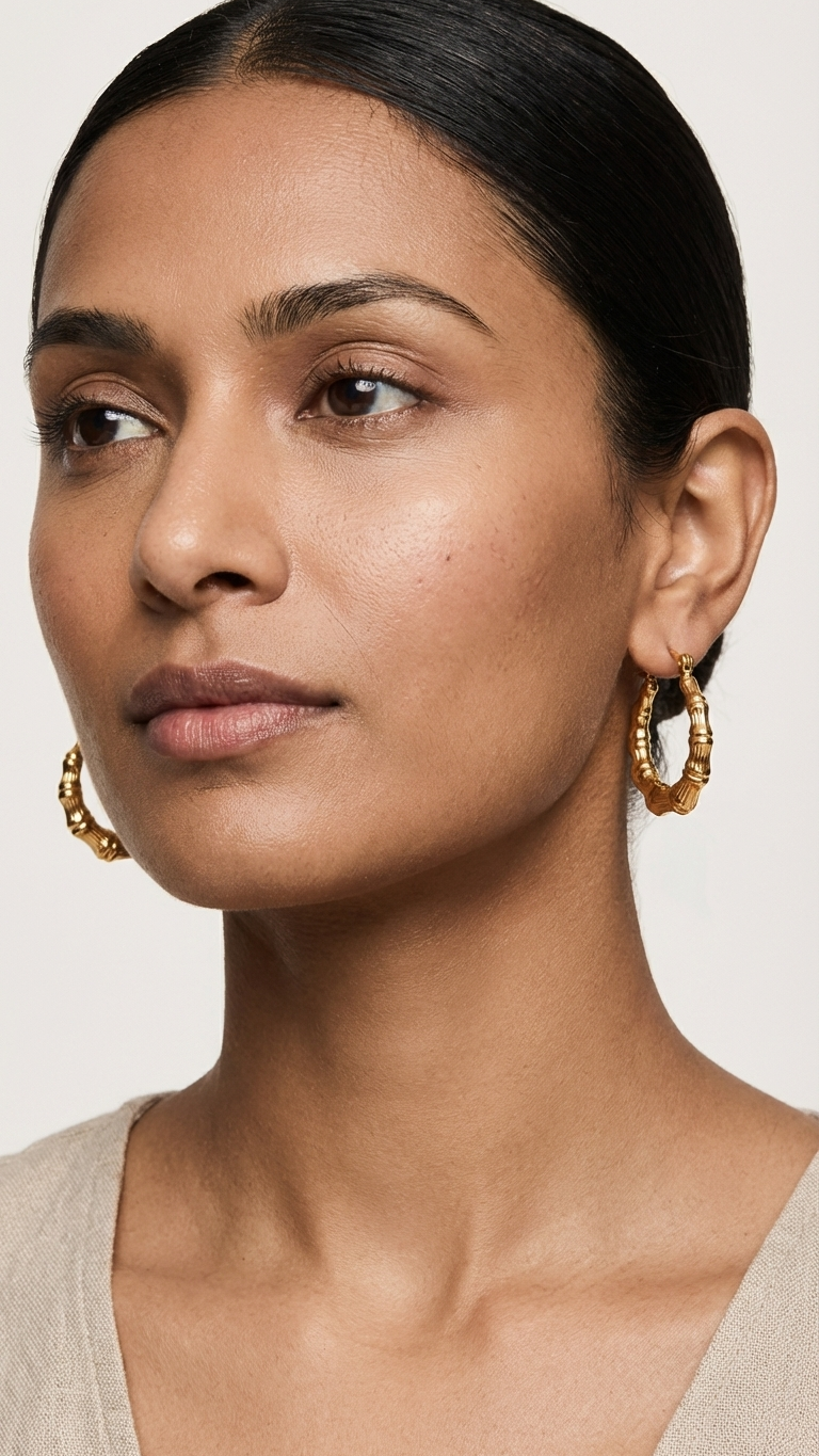 ZARAE – The Bamboo Bold Hoops