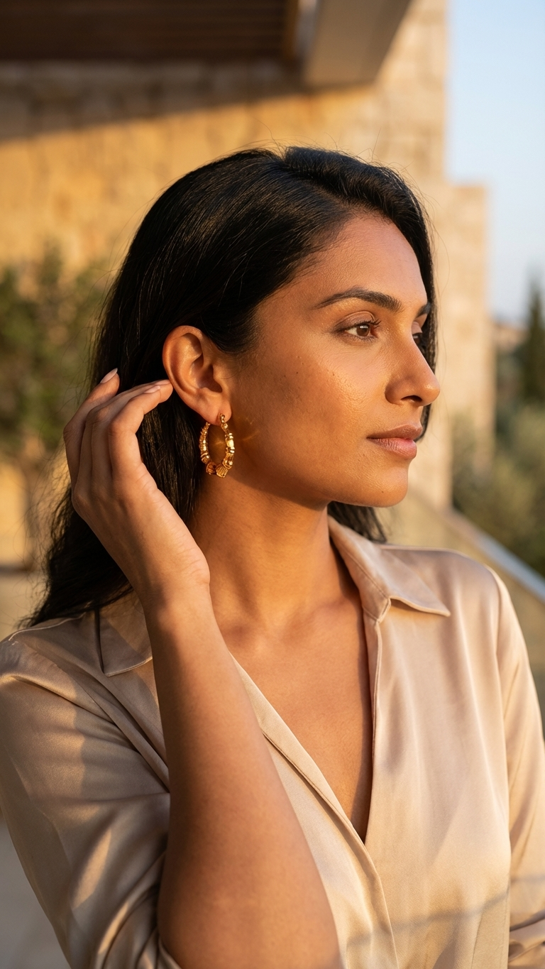 ZARAE – The Bamboo Bold Hoops