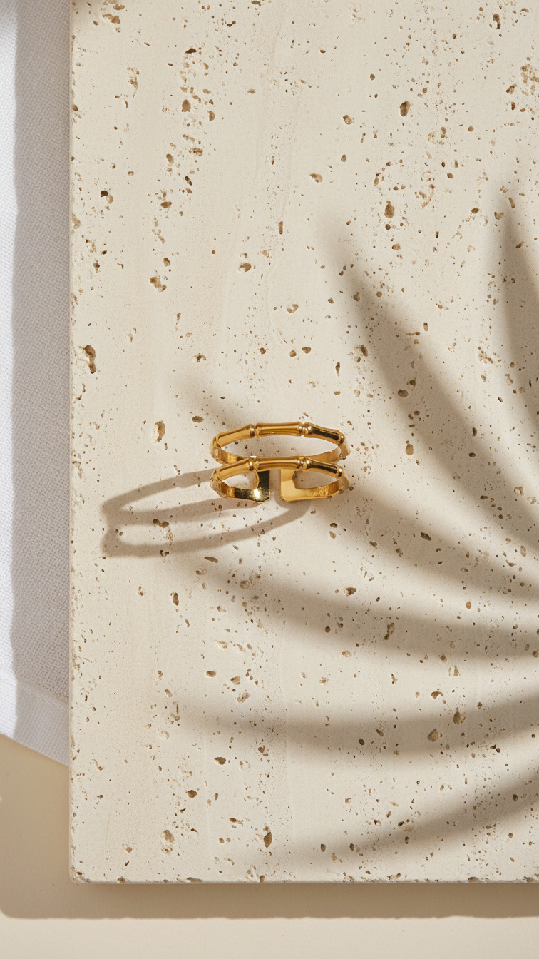 Nova – Bold Contemporary Gold Adjustable Ring