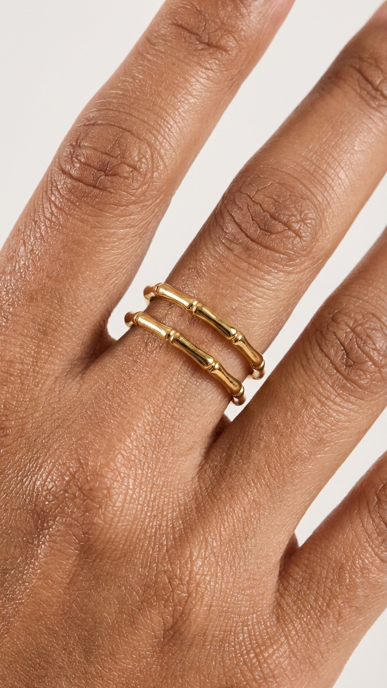 Nova – Bold Contemporary Gold Adjustable Ring