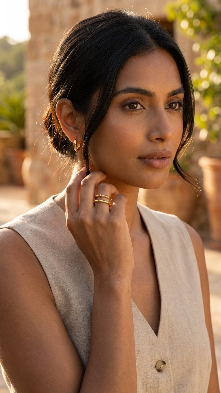 Nova – Bold Contemporary Gold Adjustable Ring