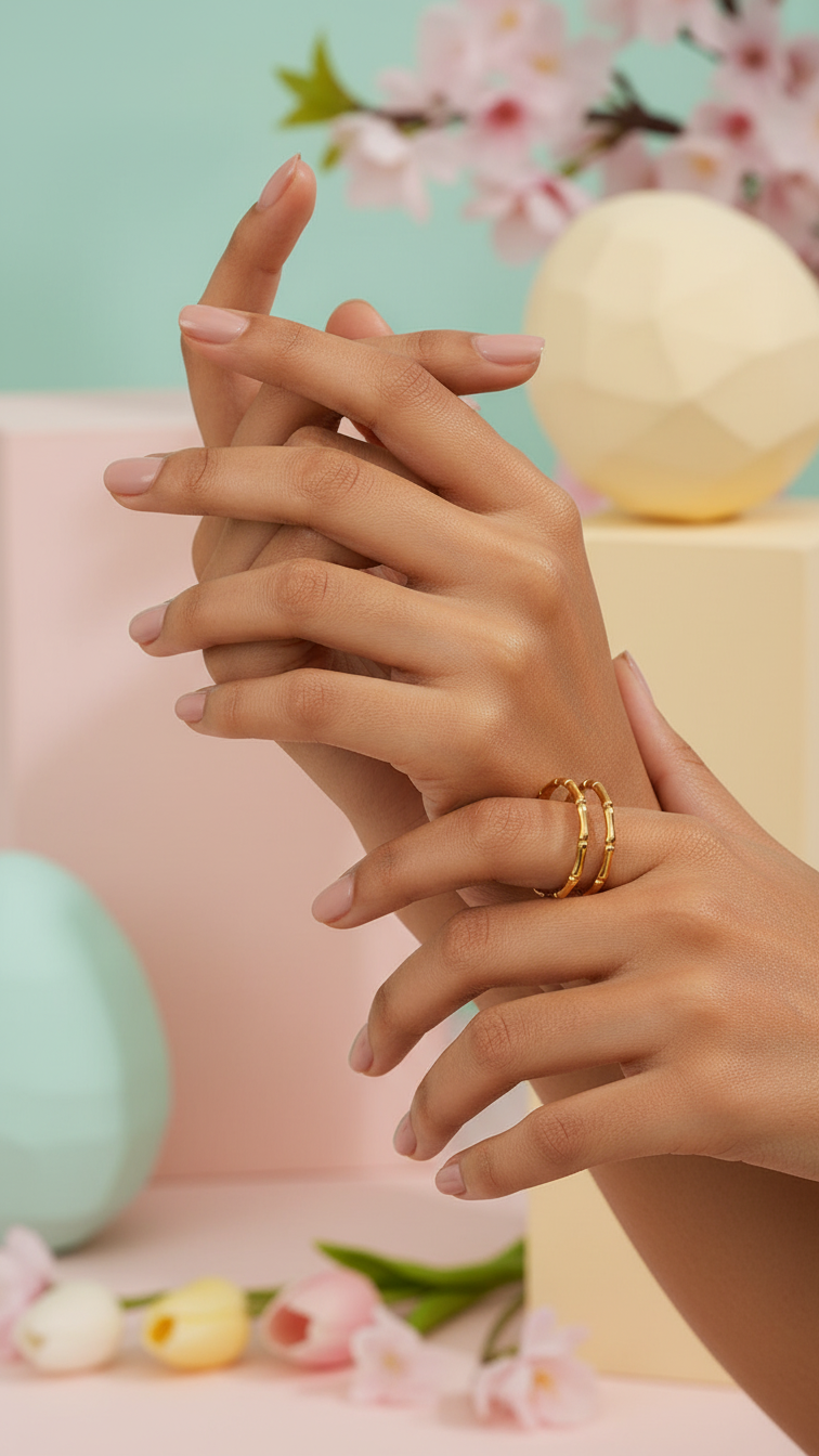 Nova – Bold Contemporary Gold Adjustable Ring