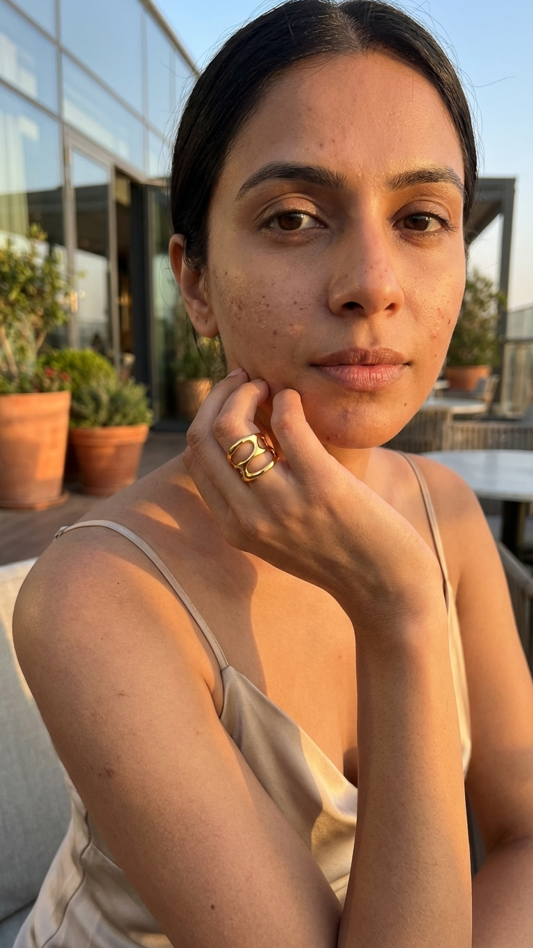Serai – Sculpted Swirl Adjustable Ring