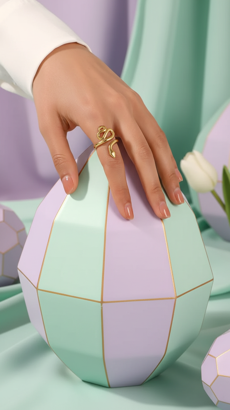 Zenya – Golden Serpent Wrap Ring