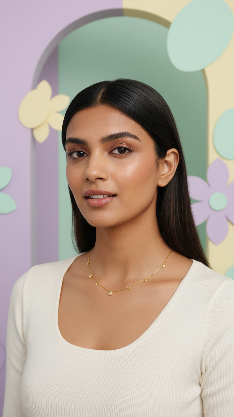 Avelyn – Geometric Muse Gold Necklace