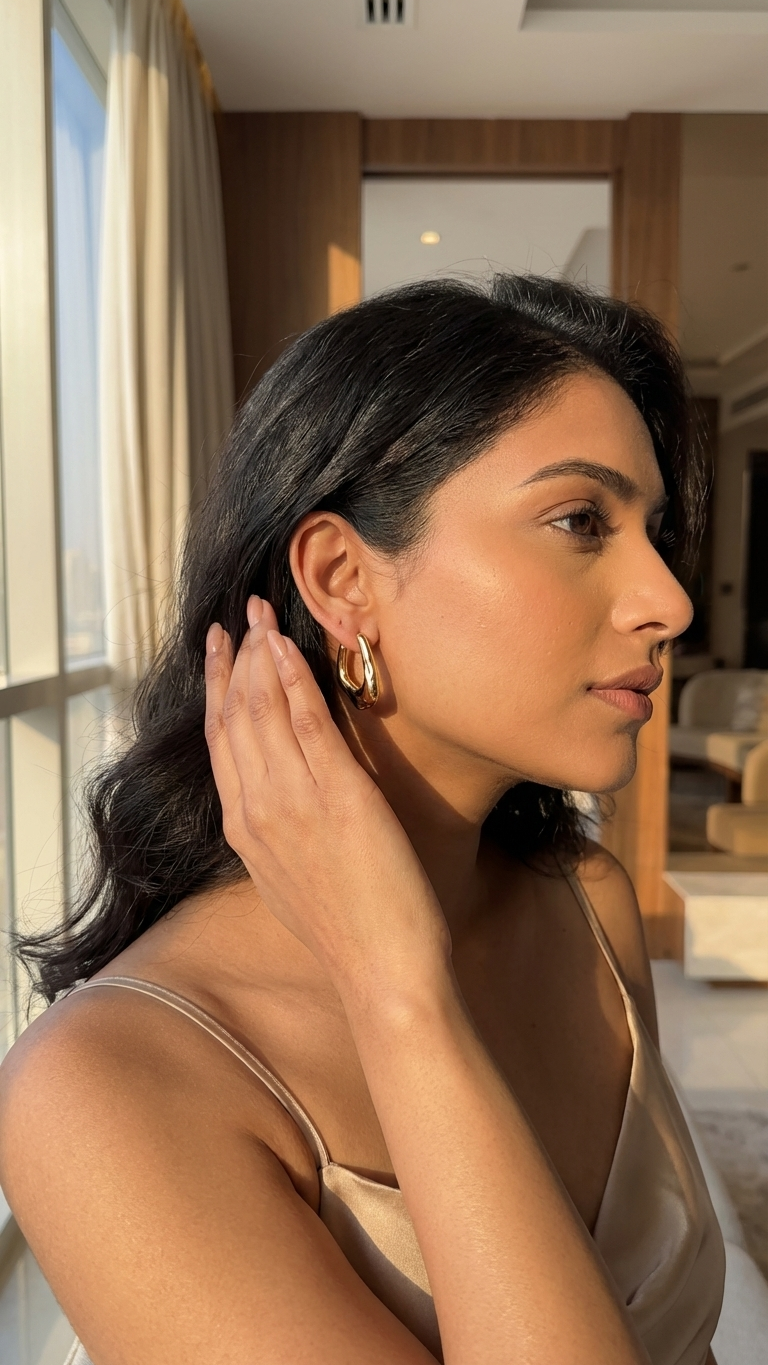 Neriah – Sculpted Flow Hoops