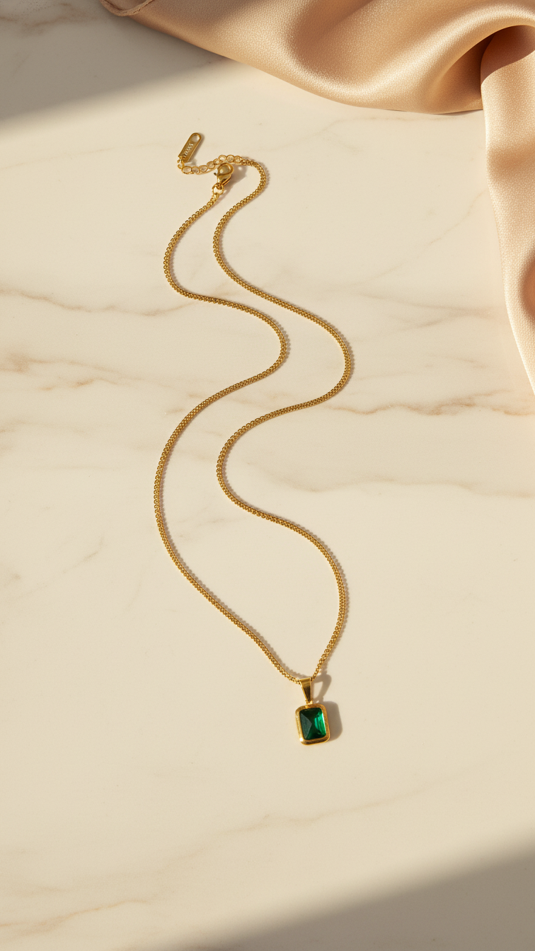Emeralyn – Green Luxe Prism Pendant