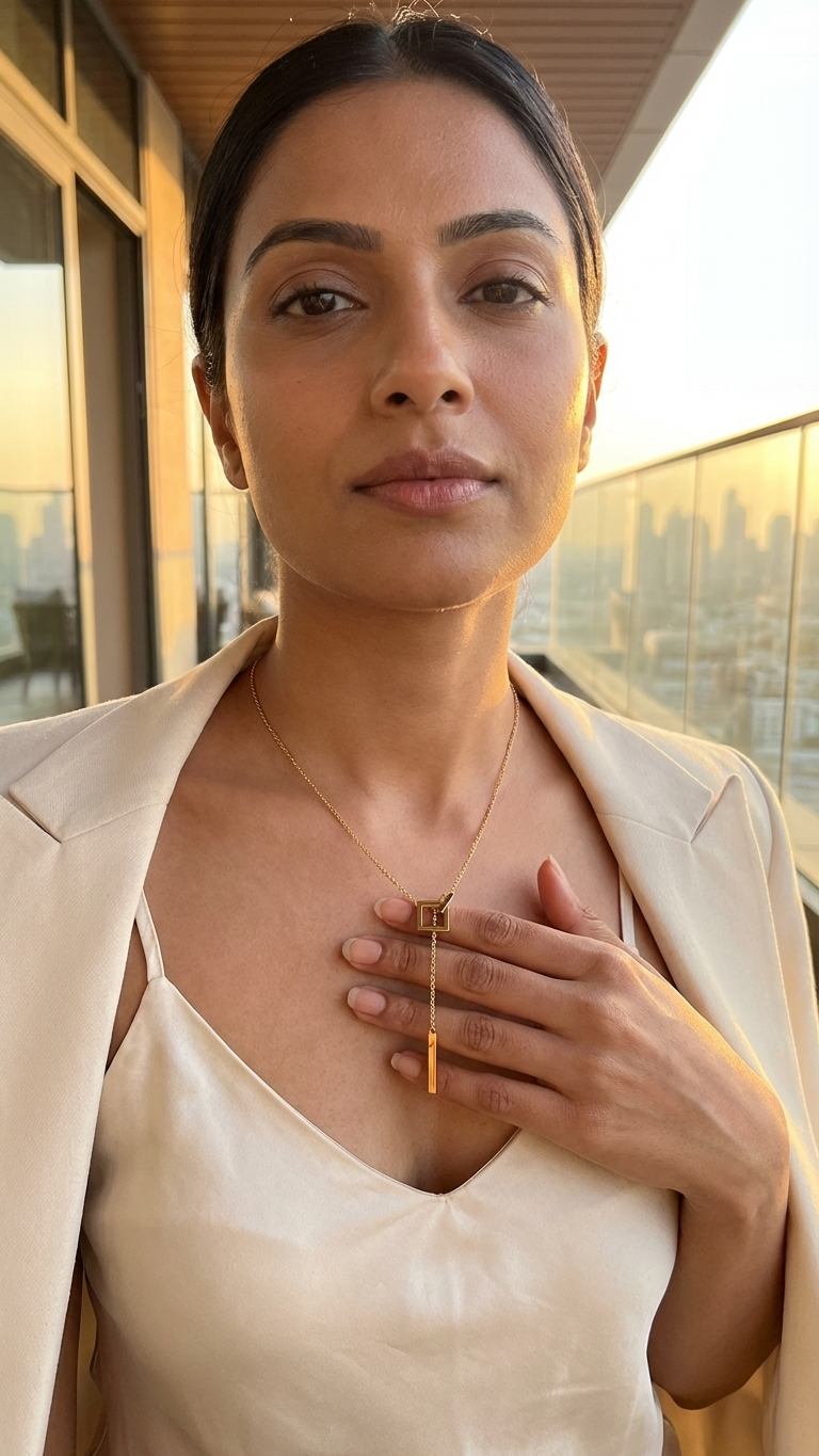 Zenya – Golden Edge Geoluxe Pendant