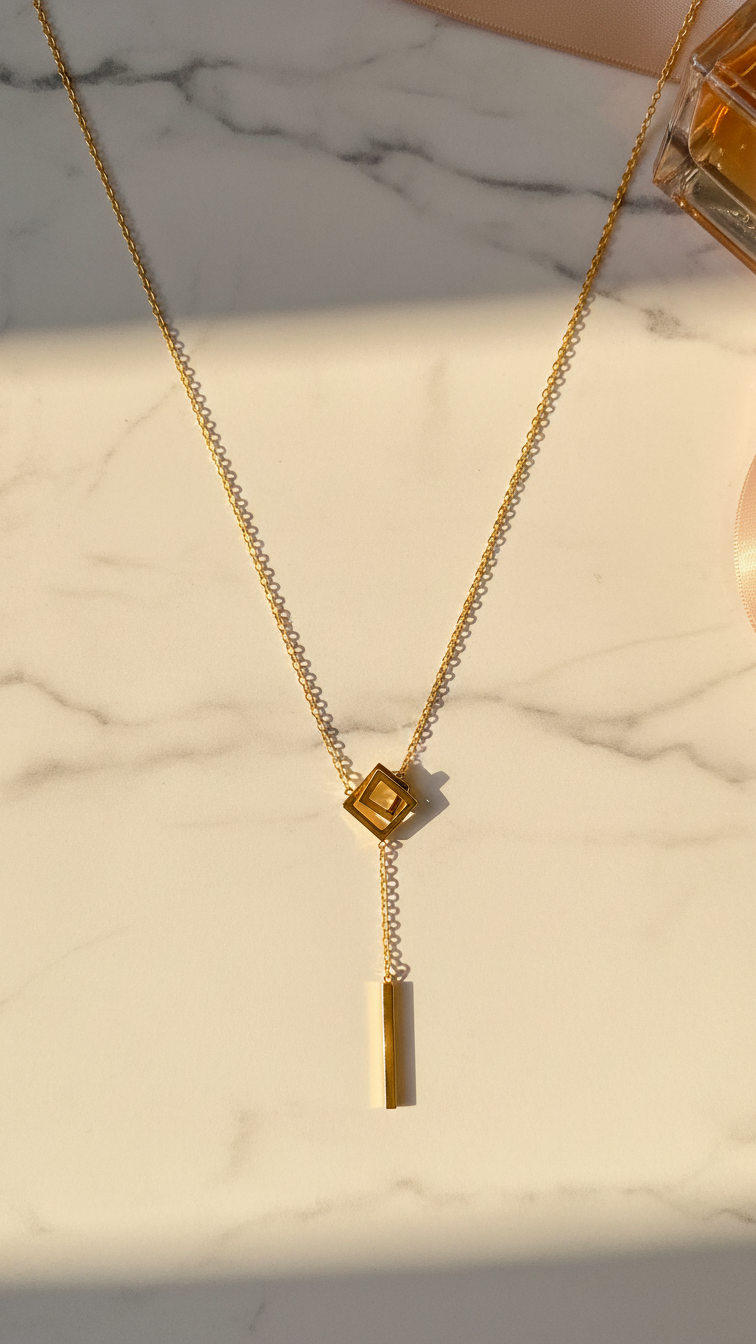 Zenya – Golden Edge Geoluxe Pendant
