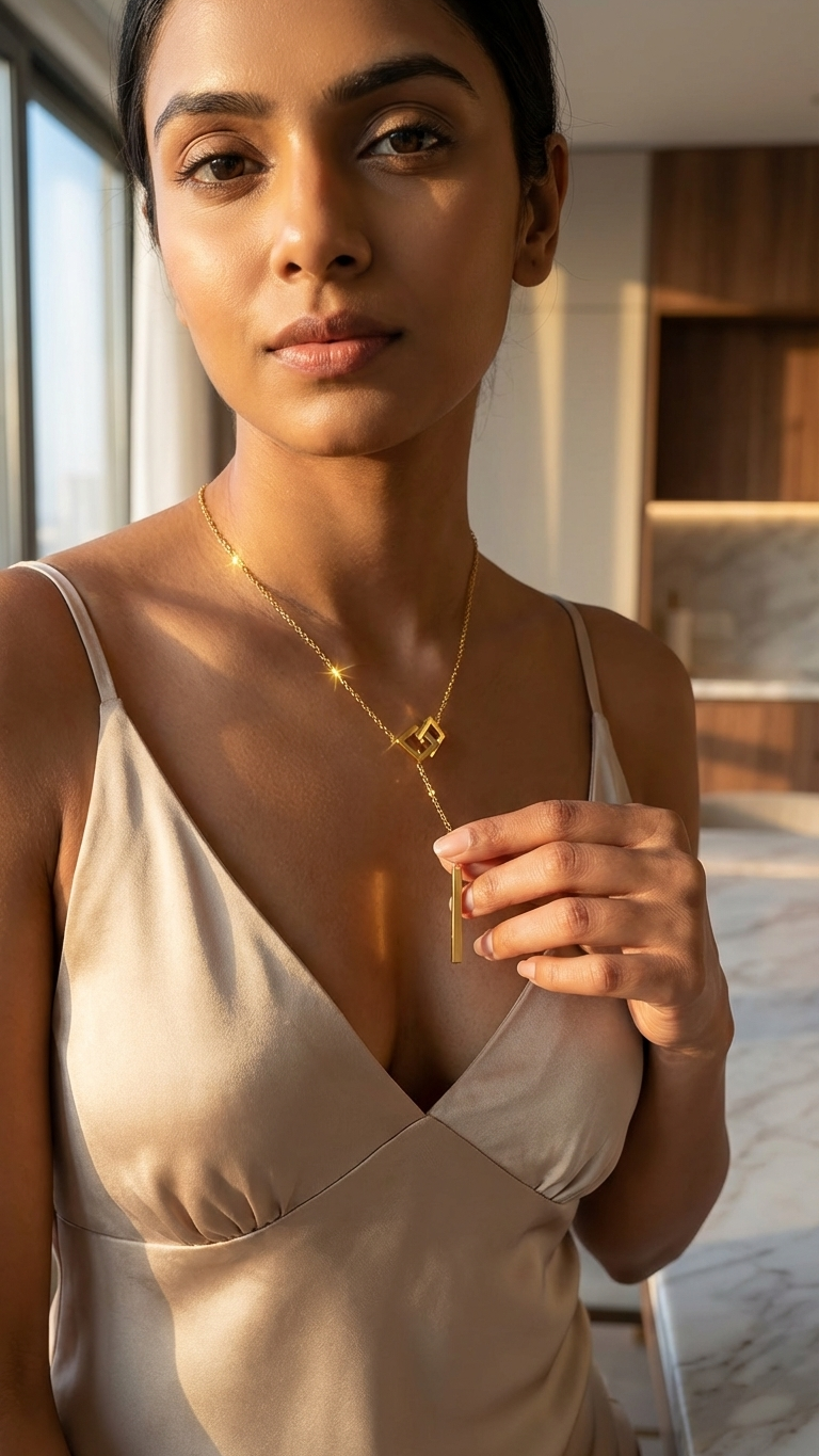 Zenya – Golden Edge Geoluxe Pendant