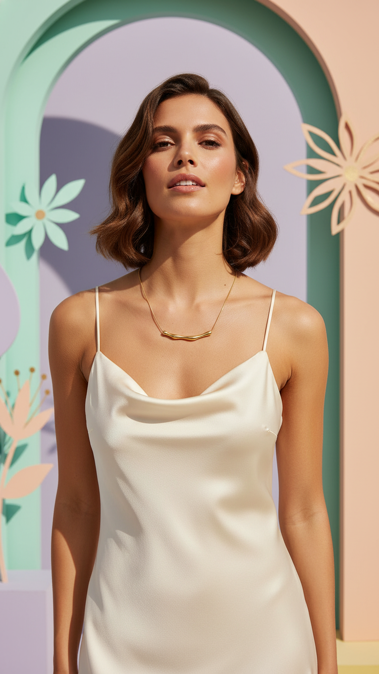 Aloura – Sculpted Arc Elegance Necklace