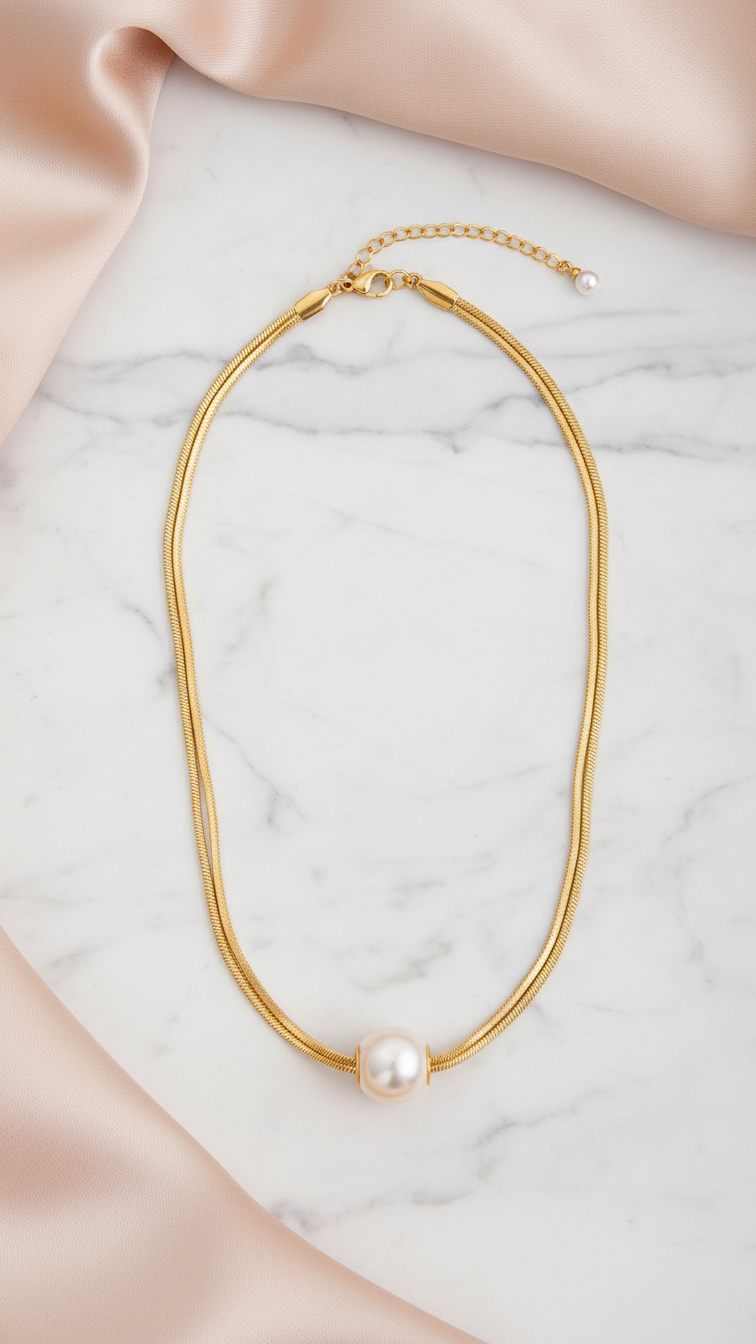 Aurelia – Classic Pearl Chain Pendant