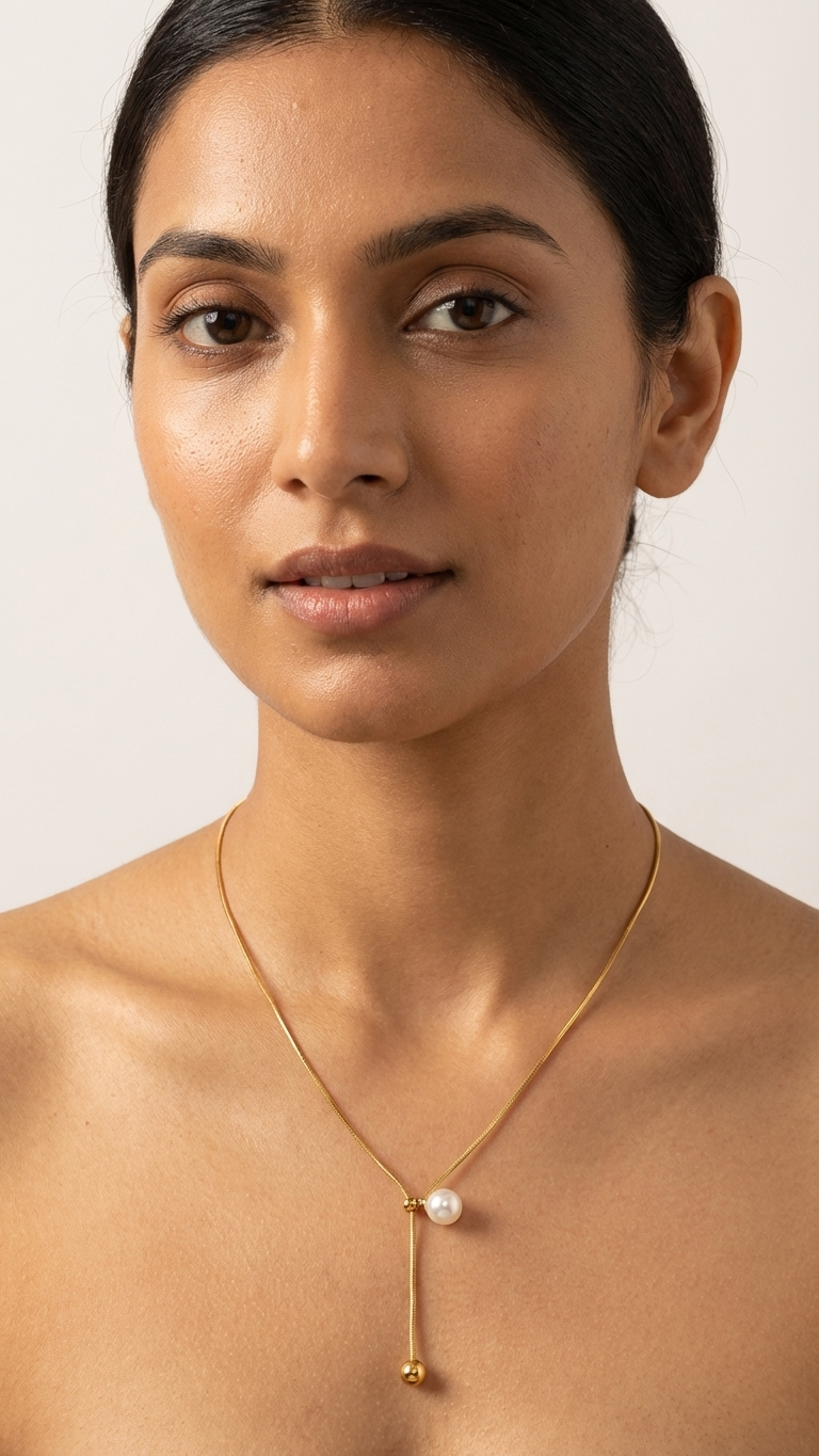 Liora – Pearl Drop Twist Pendant Necklace