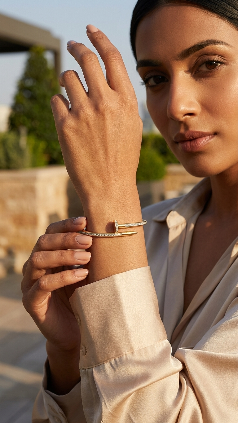 Ferra – Crystal Nail Curve Bracelet