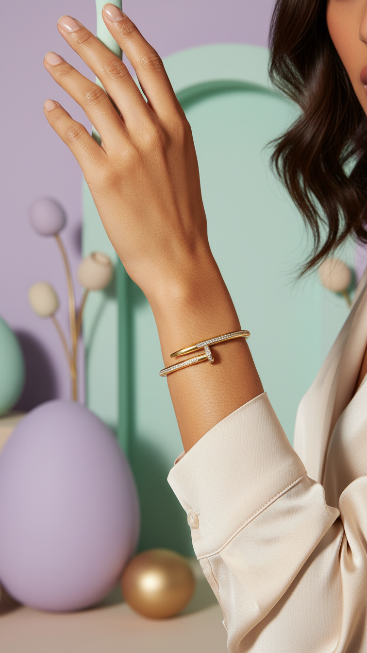 Ferra – Crystal Nail Curve Bracelet