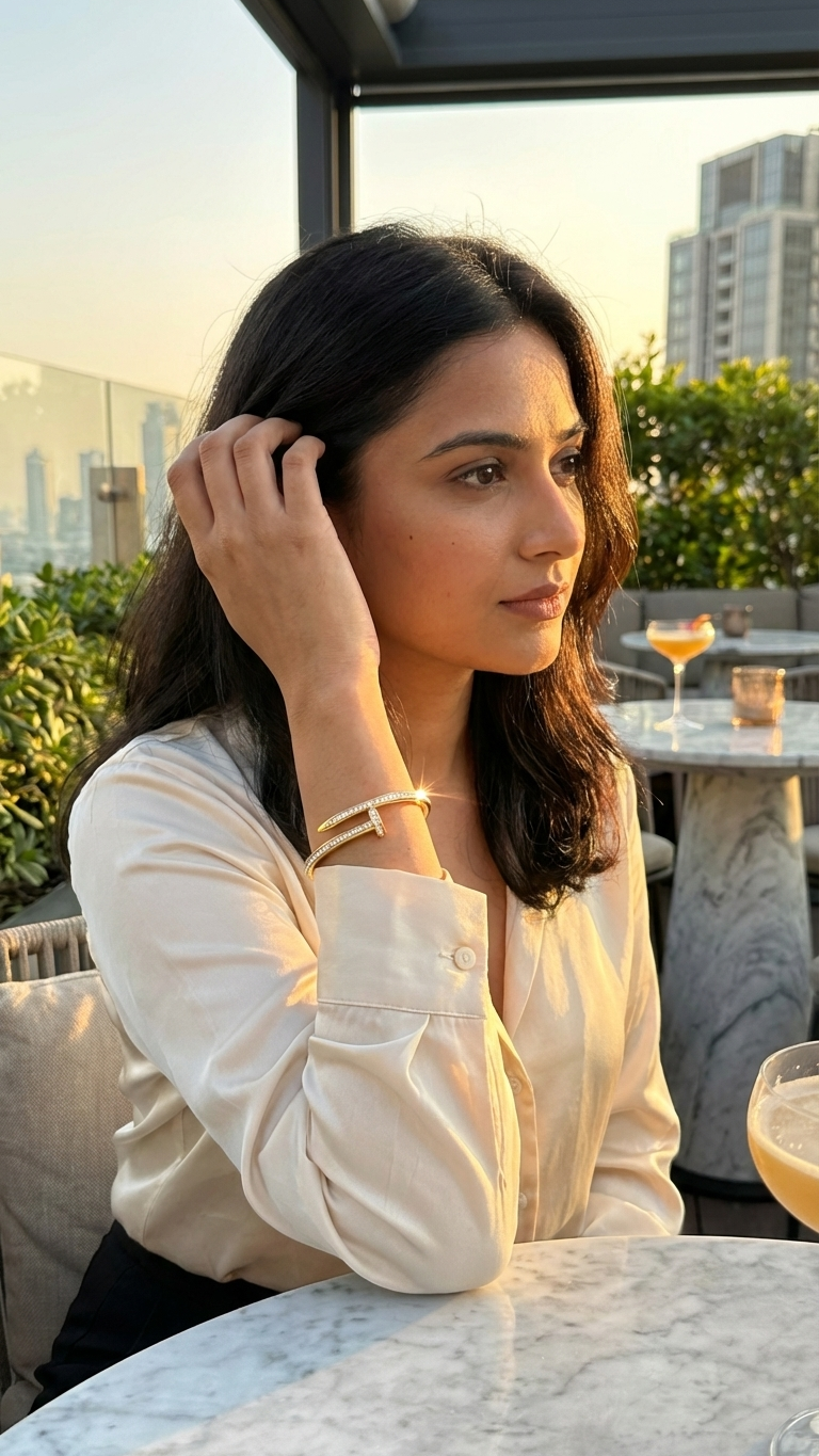 Ferra – Crystal Nail Curve Bracelet