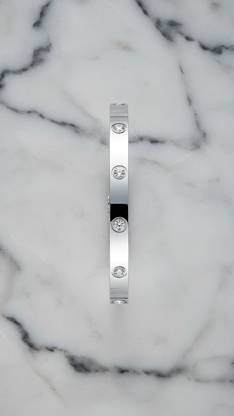 Arvella – Silver Luxe Love Bangle