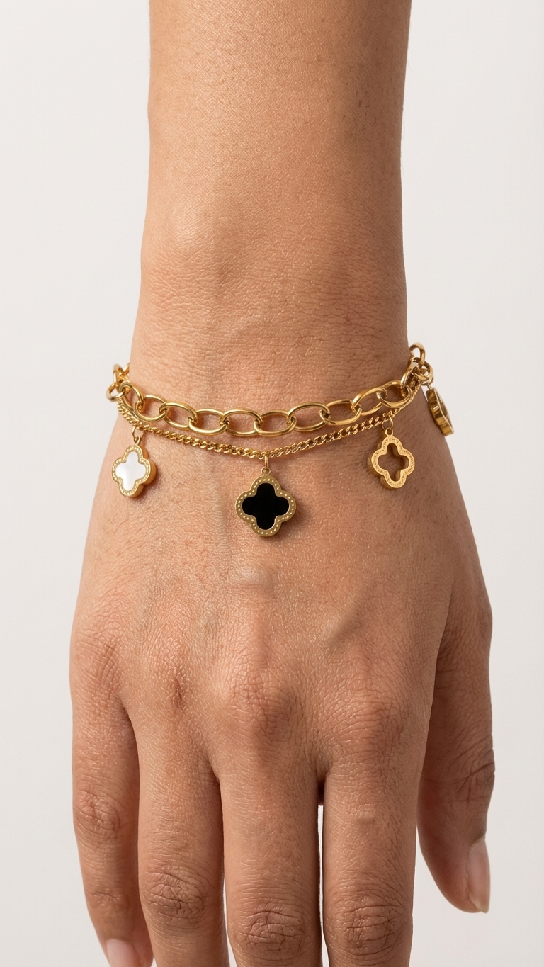 Calysta – Clover Chain Luxe Wrap Bracelet