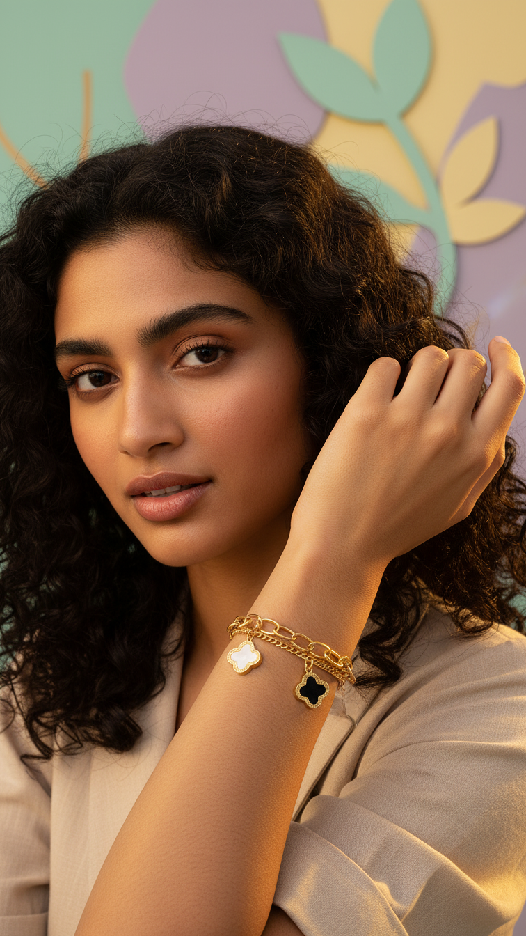 Calysta – Clover Chain Luxe Wrap Bracelet