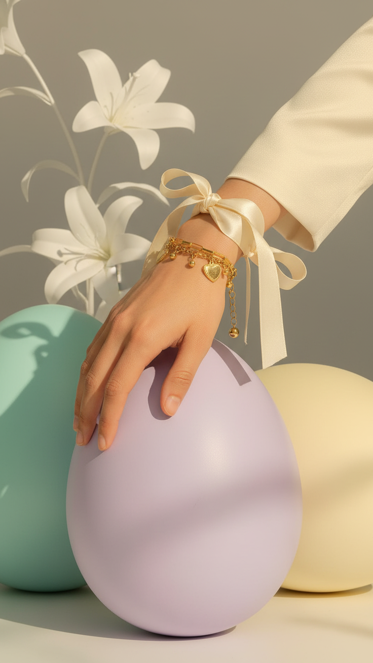 Amora – Golden Heart Charm Wrap Bracelet
