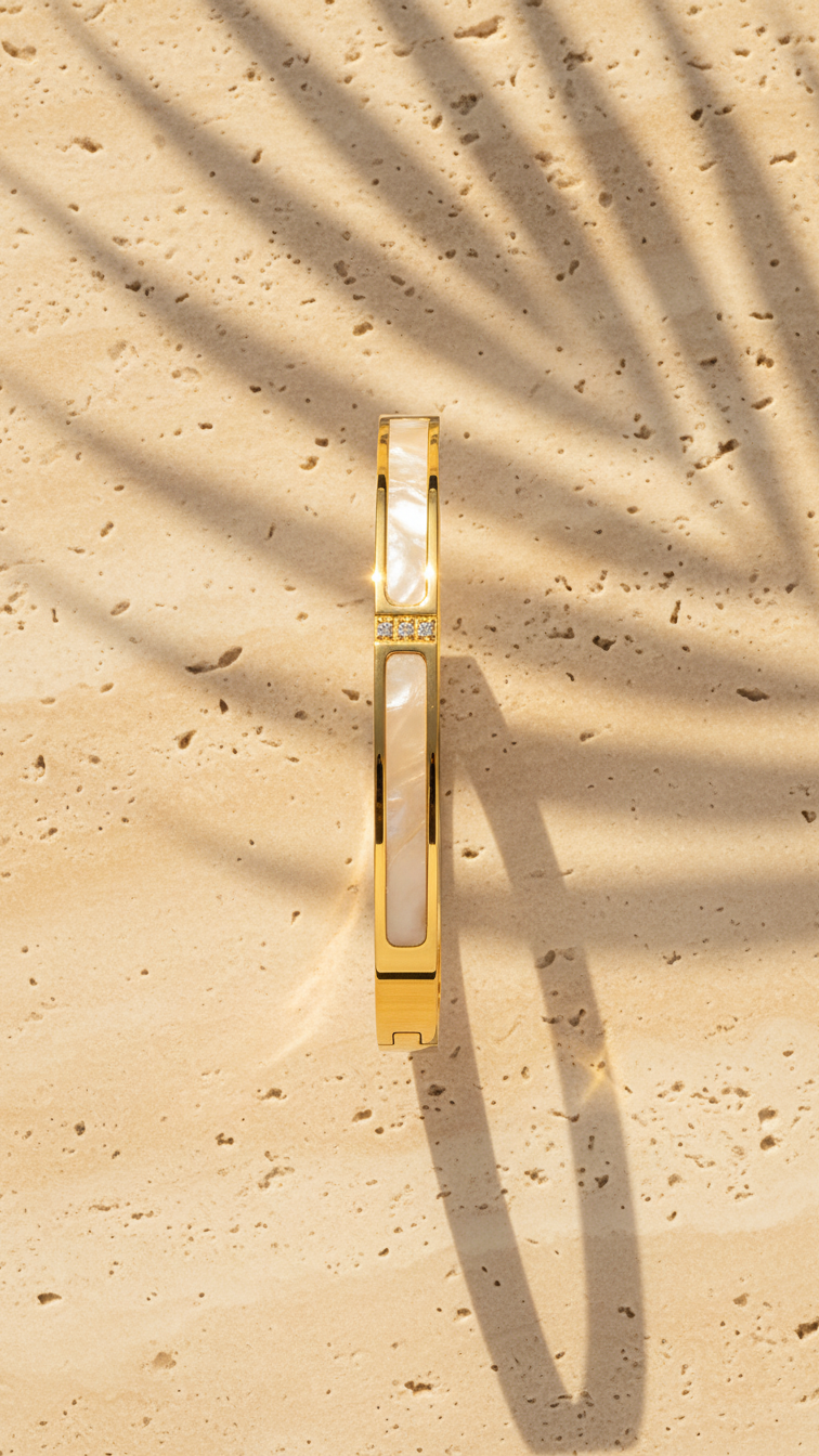 Seren – Mother of Pearl Luxe Bangle