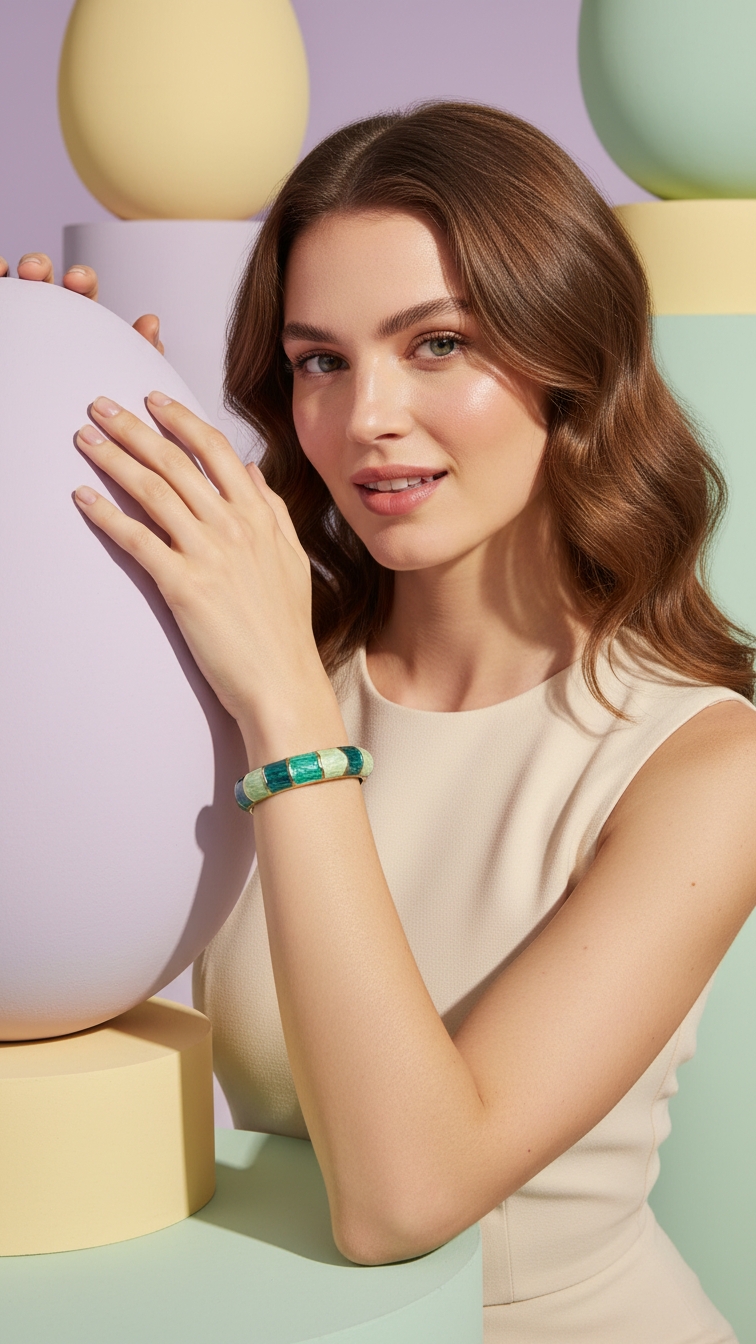VERDURA – The Green Enamel Gold Bangle