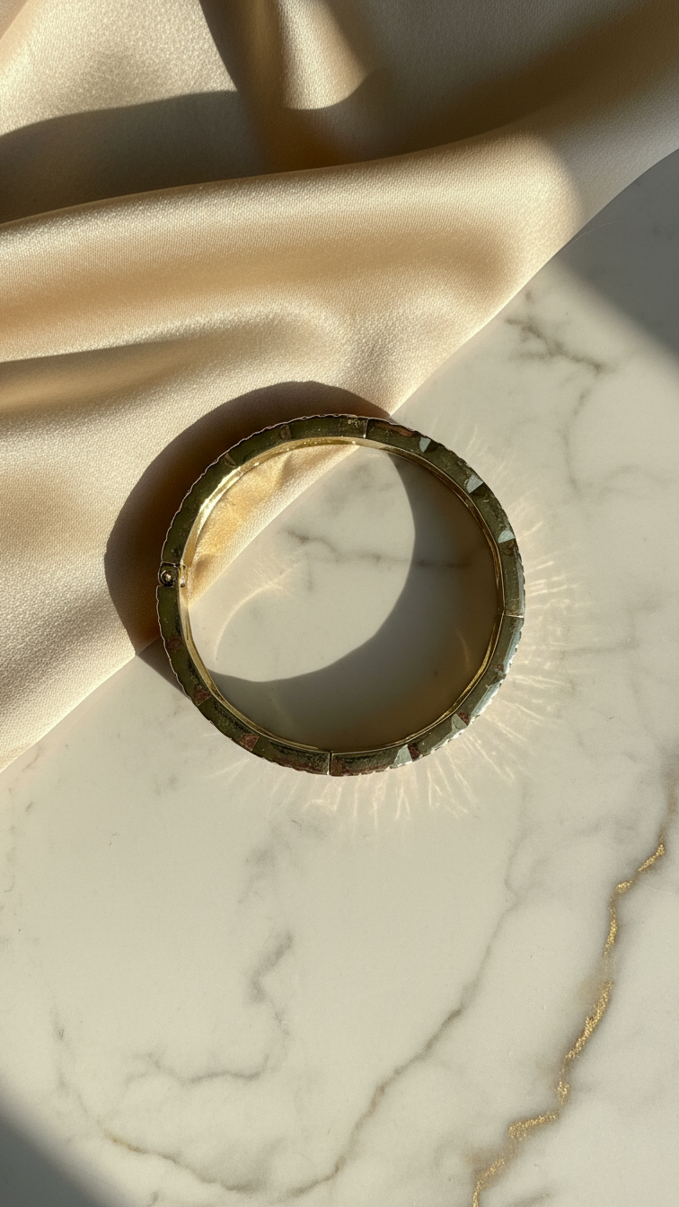 MOSAIQUE – The Multi-Tone Enamel Gold Bangle
