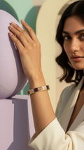 MOSAIQUE – The Multi-Tone Enamel Gold Bangle