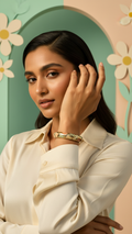 TERRA MUSE – The Pastel Mosaic Enamel Gold Bangle