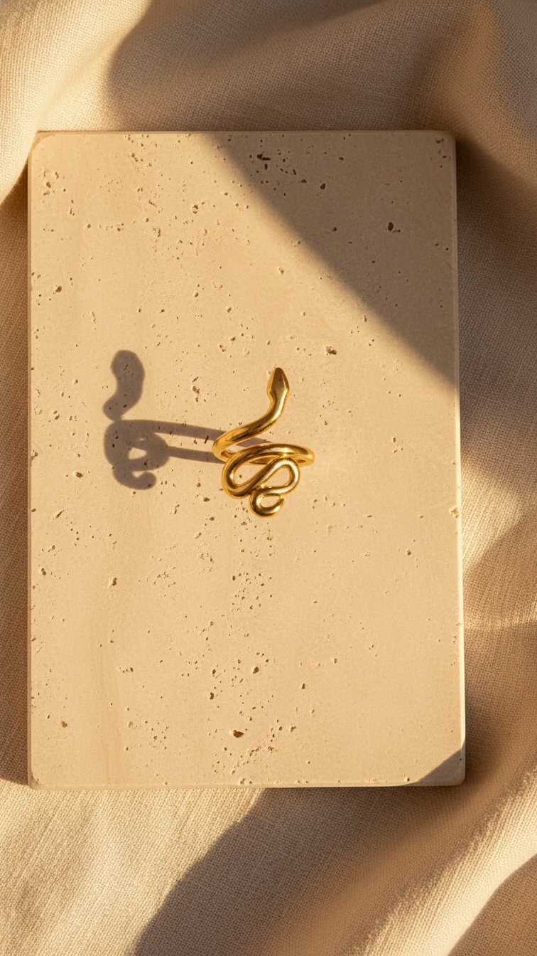 Zenya – Golden Serpent Wrap Ring