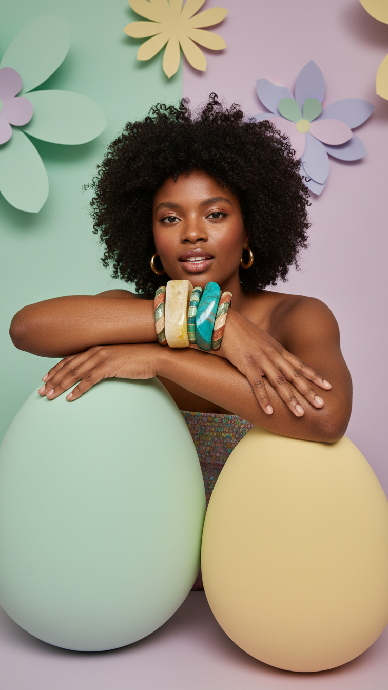 AURORA GLOW STACK – Aqua & Pastel Enamel Gold Bangle Stack (5 Pc)